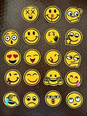 Source Unknown Yellow Emoji Face Sticker Collection